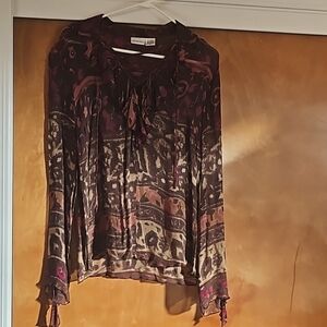 Sheer long sleeve top